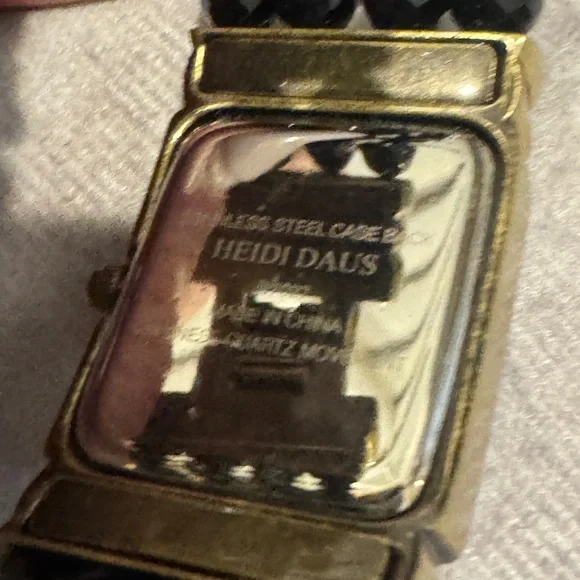 Heidi Daus Gold and Black Beaded Watch - Picture 6 of 6